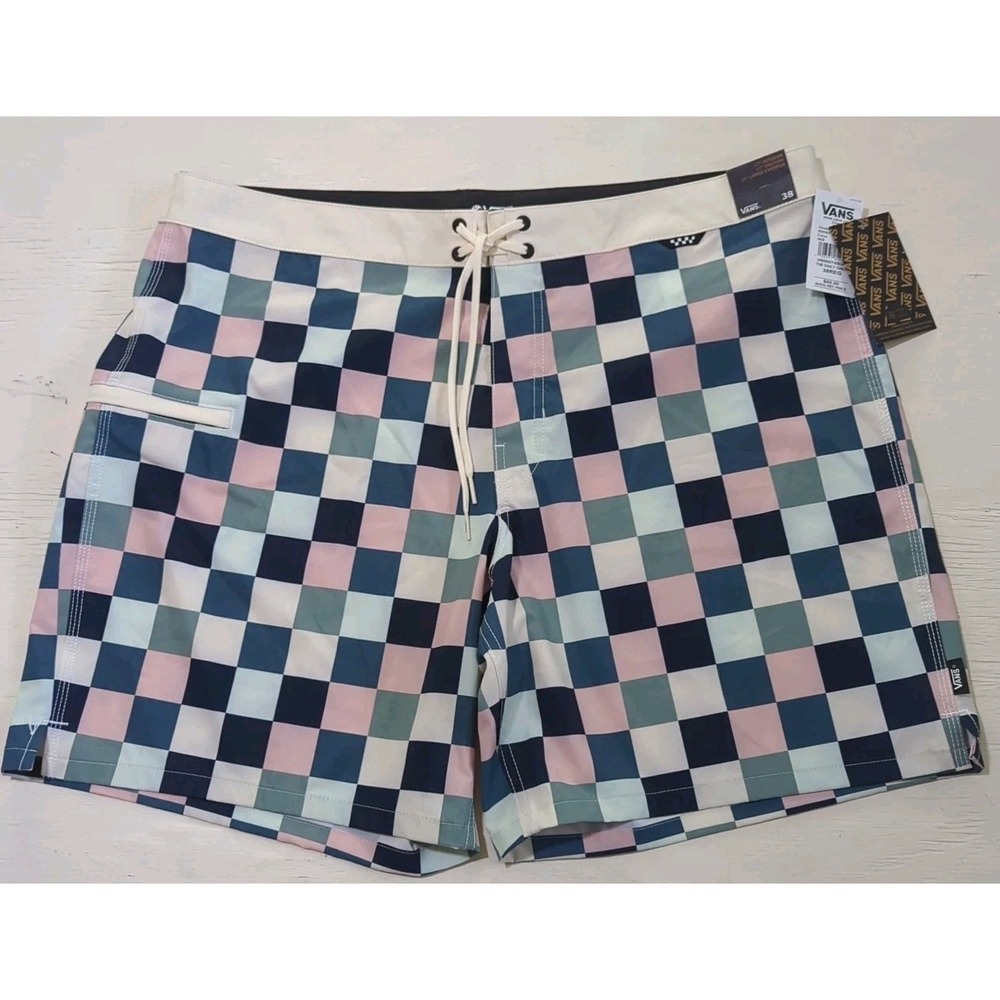 Men's‎ Vans The Daily Check 17" Outseam 38 Checkerboard Board Shorts Swim